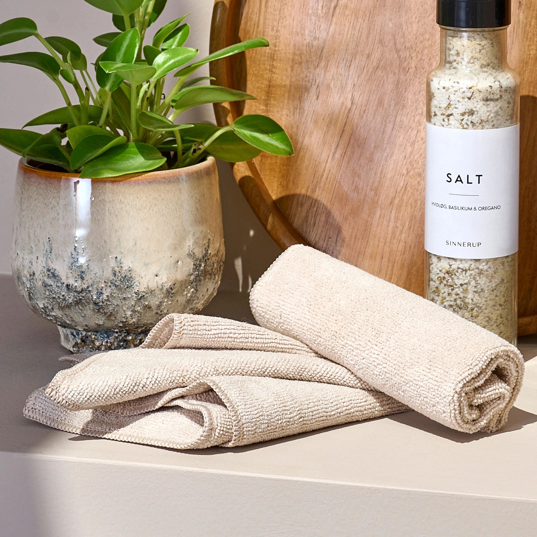 Microfasertücher-Set Beige